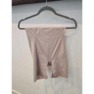 High-Waisted Beige Shapewear Shorts Size XL Seamless Supportive Fit For Women